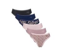 sloggi Slip 6er Pack Damen Baumwolle blau, S