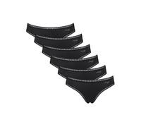 Sloggi Damen Slips, 6er Pack - GO Crush Mini C6P, Unterhose, Stretch-Baumwolle Schwarz / L L Schwarz