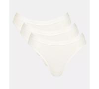 sloggi Damen GO Casual High Leg 3P, Silk White, L
