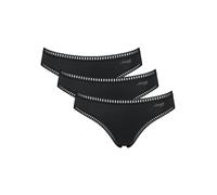 Minislip SLOGGI "GO Crush", Damen, Gr. S, schwarz, Single Jersey, Obermaterial: 95% Baumwolle, 5% Elasthan, unifarben, gemustert, körpernah, Unterhosen, dehnbare Spitzendetails, uni, gemustert (155717