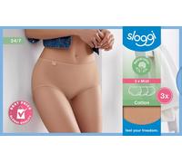 Sloggi Slips 24/7 Cotton Midi Damen Baumwollmischung brush 6er Pack Gr. 44