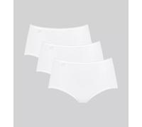 Sloggi Midislip 24/7 Cotton C3P – 3er-Pack, 96% Baumwolle/4% Elasthan (LYCRA), Weiß Gr. 50