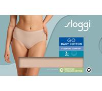 Midislip SLOGGI "GO Daily Cotton", Damen, Gr. XXL, new beige, Single Jersey, Obermaterial: 95% Baumwolle, 5% Elasthan, unifarben, körpernah, Unterhosen, Glanz-Effekt Details, weich, Baumwollmix, beque