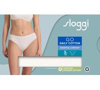 Sloggi Tai-Slip GO Daily Cotton 3er-Pack – 95% Baumwolle/5% Elasthan, Weiß, Größe L