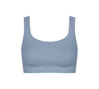 Bustier SLOGGI "Zero Feel 2.0", Damen, Gr. XL, N-Gr, chambray, Single Jersey, Obermaterial: 76% Polyamid, 24% Elasthan, modisch, BHs, nahtlos und unsichtbar, herausnehmbare Pads, dehnbar, Microfaser (