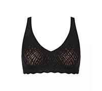 Bügelloser BH SLOGGI "ZERO Feel Bliss Soft bra" Gr. S, N-Gr, schwarz (black) Damen BHs Damenwäsche nahtlos mit Spitzenoptik (86473112-S) black