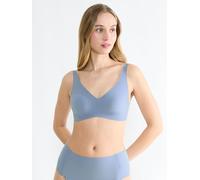 Soft-BH SLOGGI "ZERO Feel 2.0", Kinder, Gr. S, N-Gr, chambray, Single Jersey, Obermaterial: 76% Polyamid, 24% Elasthan, BHs, nahtlos, herausnehmbaren Pads, V-Ausschnitt, breite Träger, Microfaser (491