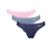 String SLOGGI "GO Crush", Damen, Gr. XS, 4, multiple colours, Single Jersey, Obermaterial: 95% Baumwolle, 5% Elasthan, Unterhosen, mit Spitzendetails,, uni, gemustert (19794113-XS) 4, multiple colours