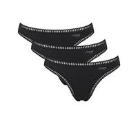 String SLOGGI "GO Crush", Damen, Gr. M, schwarz, Single Jersey, Obermaterial: 95% Baumwolle, 5% Elasthan, Unterhosen, mit Spitzendetails,, uni, gemustert (98931406-M) schwarz