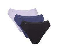 Tai-Slip SLOGGI "Basic+", Damen, Gr. 44, bunt (multiple colours 19), Single Jersey, Obermaterial: 95% Baumwolle, 5% Elasthan, unifarben, körpernah, Unterhosen, perfekter Sitz, hoher Beinausschnitt, gl