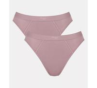 Sloggi Slip mit Label-Print im 2er-Pack Modell 'Ease' in Mauve, Größe L