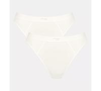 Slip SLOGGI "EVER Ease Tai 2P" Gr. XL, weiß (silk white) Damen Unterhosen Damenwäsche thermoregulierend (47052526-XL) silk white