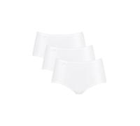 Sloggi Hüftslip 24/7 Microfibre Midi – weiche Microfaser, 3er-Pack, Weiß Größe 52