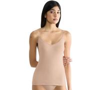 Sloggi Top mit abgerundetem V-Ausschnitt in Beige, Größe L