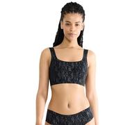 Bustier SLOGGI "ZERO Feel 2.0", Damen, Gr. L, N-Gr, schwarz (schwarz combination), Single Jersey, Obermaterial: 76% Polyamid, 24% Elasthan, modisch, BHs, nahtlos, herausnembare Pads, Microfaser (65567