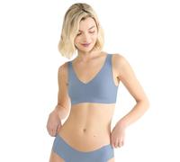 Bralette SLOGGI "ZERO Feel 2.0", Damen, Gr. XS, N-Gr, chambray, Single Jersey, Obermaterial: 76% Polyamid, 24% Elasthan, modisch, BHs, nahtlos, herausnehmbare Pads, Mikrofaser, doppellagig (39597549-X