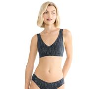 Bralette SLOGGI "ZERO Feel 2.0", Damen, Gr. XL, N-Gr, schwarz combination, Single Jersey, Obermaterial: 76% Polyamid, 24% Elasthan, BHs, nahtlos, unsichtbar, V-Ausschnitt, herausnehmbare Pads (3066756