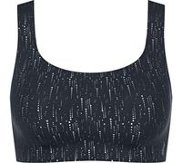 Bustier SLOGGI "ZERO Feel 2.0", Damen, Gr. L, N-Gr, schwarz (schwarz combination), Single Jersey, Obermaterial: 76% Polyamid, 24% Elasthan, modisch, BHs, nahtlos, herausnembare Pads, Microfaser (65567