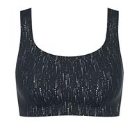 Bustier SLOGGI "ZERO Feel 2.0", Damen, Gr. XL, N-Gr, schwarz combination, Single Jersey, Obermaterial: 76% Polyamid, 24% Elasthan, BHs, nahtlos, herausnembare Pads, Microfaser (65567156-XL) schwarz co