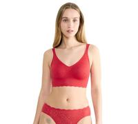 Bralette SLOGGI "ZERO Feel Bliss", Damen, Gr. M, N-Gr, shanghai rot, Spitze, Obermaterial: 76% Polyamid, 24% Elasthan, modisch, BHs, nahtlos mit Spitzenoptik, V-Ausschnitt, herausnehmbare Pads (511085