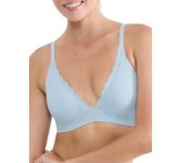Bügelloser BH SLOGGI "ZERO Feel Bliss THE UP", Damen, Gr. L, N-Gr, blau (light blau), Spitze, Obermaterial: 76% Polyamid, 24% Elasthan, BHs, Spitzenoptik, Lift-Up Effekt, mit herausnehmbaren atmungsak