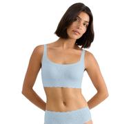 Bustier SLOGGI "ZERO Feel Bliss Top", Damen, Gr. XXL, N-Gr, light blau, Spitze, Obermaterial: 76% Polyamid, 24% Elasthan, BHs Bustier, unsichtbar mit Spitzenoptik (16133717-XXL) light blau