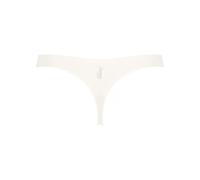 String SLOGGI "ZERO Feel Pure", Damen, Gr. S, weiß (silk weiß), Single Jersey, Obermaterial: 54% Modal, 24% Polyamid, 22% Elasthan, körpernah, Unterhosen String, dezenter Streifeneffekt, nahtlos, Stre