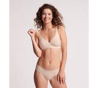 Sloggi Damen Soft-BH ZERO Microfibre 2.0, Microfaser, nahtlos, mittlerer Halt, creme M