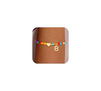 SLOONG Armband Damen Gold, 18K Gold Vergoldet Armband mit Buchstaben B Kinder Armbänder Personalisiert Armkette Jewelry GoldSchmuck Teenager Mädchen Geschenke für 5 6 7 8 9 10 11 12 Jahre