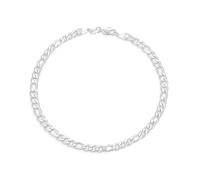 SLOONG S925 Silber Armband Herren - 5MM Figaro Silber Armband Herren Schmuck Geschenke für Männer Papa Freund Ehemann 20.3cm