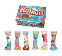 Sloth It Faultier Oddsocks Socken in 37-42 im 6er Set