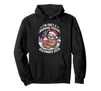Sloth Only a Morning Person On December 25 Christmas Humor Pullover Hoodie