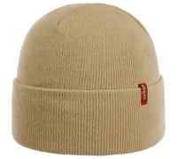 Levi's® Beanie mit Label-Patch Modell 'SLOUCHY RED TAB' in Khaki, Größe 1