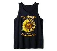 Sloughi Dog is My Sunshine Sunflower Dog Paw Puppy Lover Tank Top