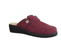 SLOWLIES 176 Bordo (Rot) - offener Hausschuh - Haus - hüttenschuhe Damen Hausschuhe, Rot, Gr. 41 EU