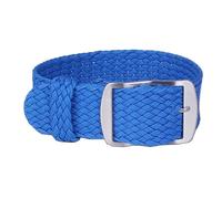 SLSKO 16mm 18mm 20mm 22mm Einfarbige Perlon gewebte Nylon-Uhrenarmbänder Armband Stoff gewebtes Uhrenarmband Band Schnalle Gürtel Schwarz Blau(Blue,16mm)