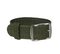 SLSKO 16mm 18mm 20mm 22mm Einfarbige Perlon gewebte Nylon-Uhrenarmbänder Armband Stoff gewebtes Uhrenarmband Band Schnalle Gürtel Schwarz Blau(Green,22mm)
