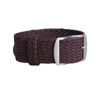SLSKO 16mm 18mm 20mm 22mm Einfarbige Perlon gewebte Nylon-Uhrenarmbänder Armband Stoff gewebtes Uhrenarmband Band Schnalle Gürtel Schwarz Blau(Brown,16mm)