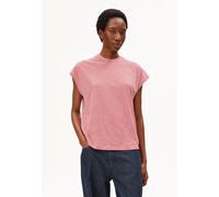 ARMEDANGELS SLUB JERSEY STRIPE Damen T-Shirt aus Bio-Baumwolle pink mist-mars red L