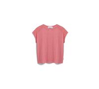 Armedangels - SLUB JERSEY STRIPE T-SHIRT pink mist-mars red - Gr. - L