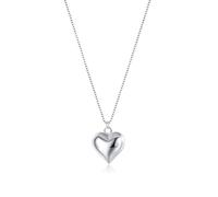 SLUYNZ 925 Sterling Silber Chunky Liebe Herz Choker Halskette für Frauen Teenager Einfache Liebe Herz Anhänger Halskette