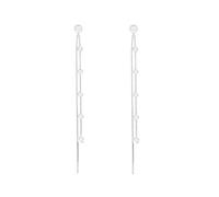 SLUYNZ 925 Sterling Silber Perle Ohrringe Kette für Damen Elegante Hängend Ohrringe Lange (A-Silber)