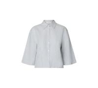 Slwcleo Reg 3/4 Linen Blen Crop Shir Nos