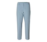 selected women - SLWRITA-RIA MW CROPPED PANT MEL NOOS Dusty Blue - Gr. - 38