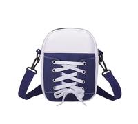 SLXLYH Umhängetasche, Crossbody-Tasche für Damen, bunte Canvas-Umhängetasche, Schultertasche mit verstellbarem Riemen für modische Menschen, blau, 15*22*5cm