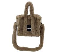 SLXLYH Umhängetasche, Crossbody-Tasche für Damen, Plüsch-Umhängetasche, Damen-Handtasche, Dame, Herbst, Winter, große Kapazität, Umhängetasche, Einkaufstasche, khaki, Reference image information