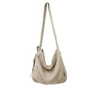 SLXLYH Umhängetasche, Crossbody-Tasche für Damen, Segeltuch, Umhängetasche, ästhetische Umhängetasche, großes Fassungsvermögen, Schultasche für Reisen, hellgrau, Einheitsgröße