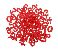 SM SunniMix 100 Holz Zahlenknöpfe Zum schneidern, Basteln, Pädagogisches Scrapbooking, 14 X 25 Mm, rot, 100pcs