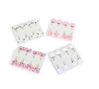Small Foot 6977 Haarschmuck Haarspangen Blüten, 32er Set, Weiß/Rosa