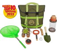 small foot 9-tlg. Entdeckerrucksack Discover inkl. Kescher, Becherlupe & viel Zubehör - Bunt